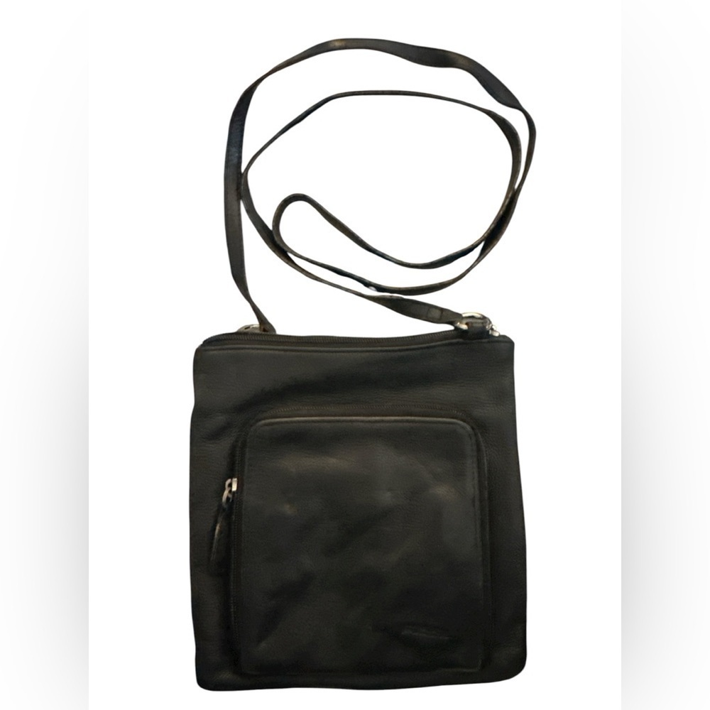 Fossil Black Leather Crossbody Bag Purse
